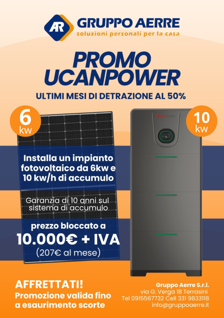 Offerta Impianto Fotovoltaico 6kw con Accumulo 10kw